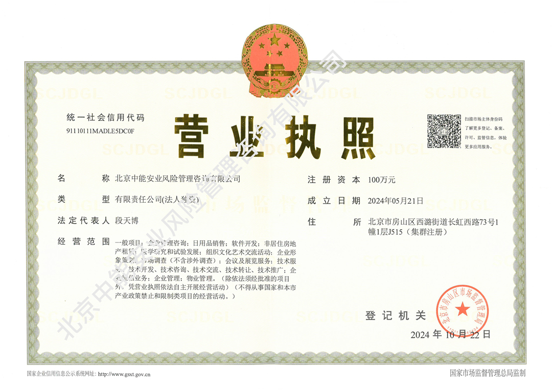 中能安业风险管理咨询